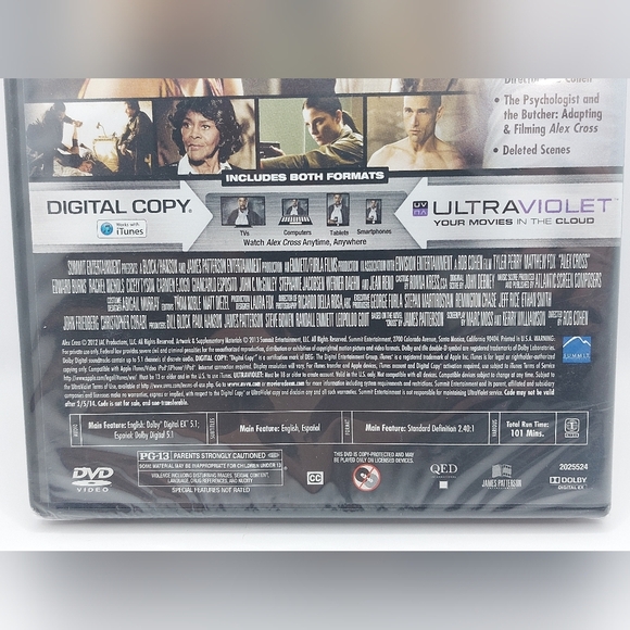 ⭐️5/$25 Alex Cross (DVD, 2012) Tyler Perry - Matthew Fox - Picture 4 of 5